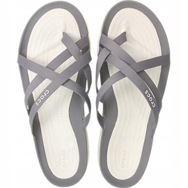 Chinelos Crocs Feminino Swiftwater Webbing Flip W Cinza Claro 205479 Out. 2