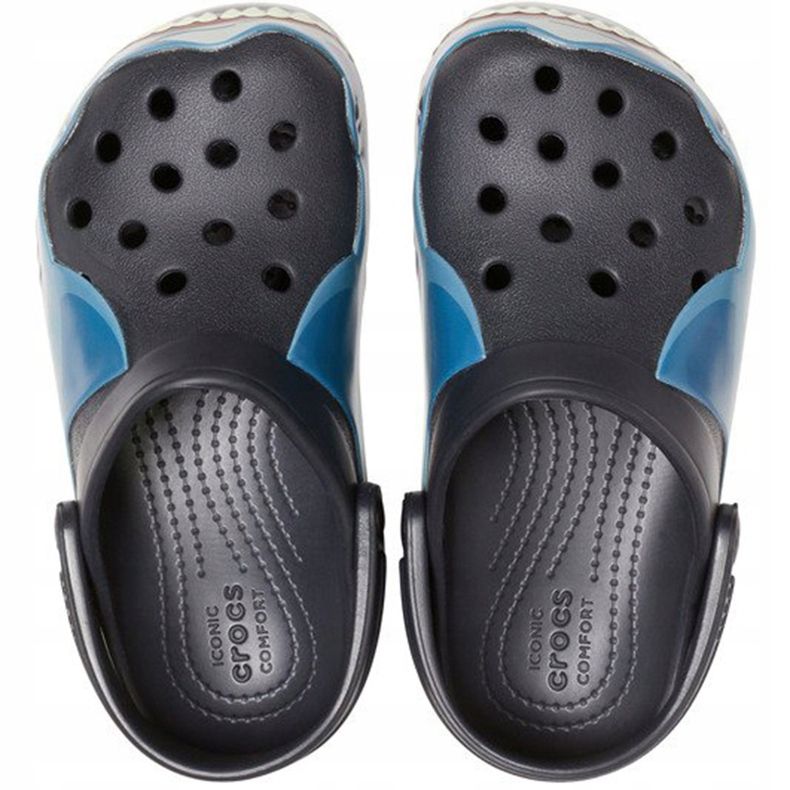 Crocs para crianças Fun Lab Shark Band Clg K preto 206271 001 2