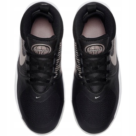 Sapatos infantis Nike Team Hustle D 9 preto-cinza-branco AQ4224 001 1