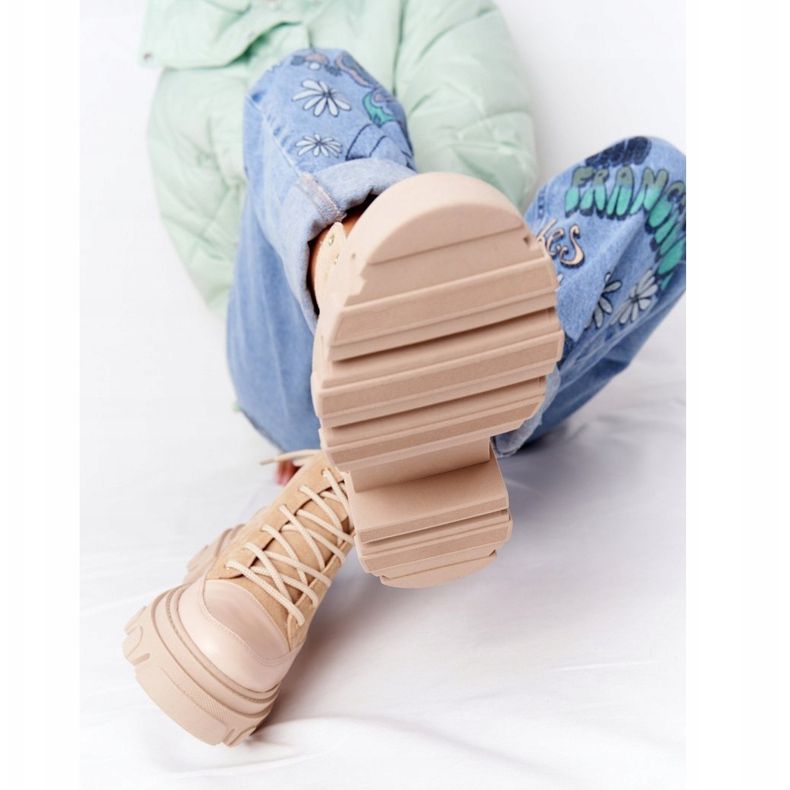 Lewski Shoes Botas de camurça de trabalho Sapatos Lewski 3007-0 Areia bege multicolorido 1