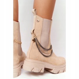 Camurça Sztyblety Workery Lewski Shoes 2998-0 Areia bege multicolorido 2