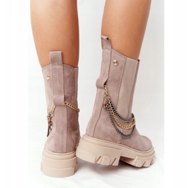 Botas de camurça Chelsea Workery Lewski Shoes 2998-0 Bege 2