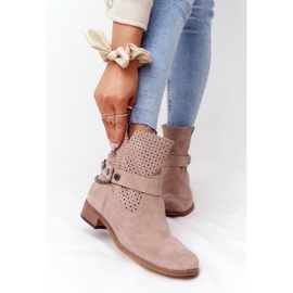 Lewski Shoes Botas de mola Abertas Sapatos Lewski 2905-0 Bege 2