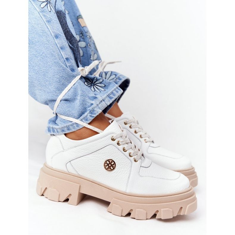 Lewski Shoes Sapatos Oxfords Lewski em couro 3011-0 branco 2