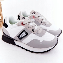 Sapatos esportivos infantis de espuma de memória Big Star HH374168 branco 2