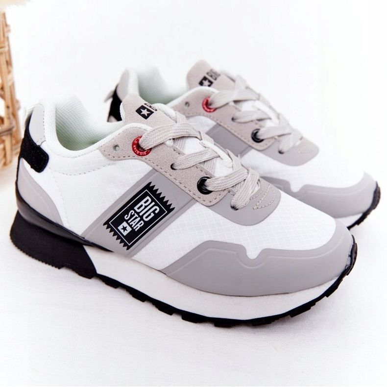 Sapatos esportivos infantis de espuma de memória Big Star HH374168 branco 2