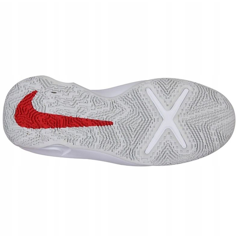 Tênis de basquete da equipe Nike Hustle D 10 Big Jr CW6735 005 vermelho, branco, vermelho, azul marinho vermelho 1