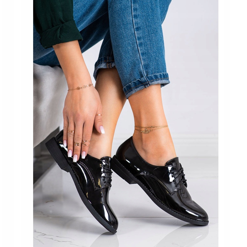 SHELOVET Sapatos de amarrar clássicos preto 1