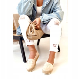 PS1 Alpercatas femininas com plataforma de palha Bege Febi 1 PS1 Alpercatas femininas com plataforma de palha Bege Febi 1