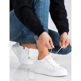 SHELOVET Tênis brancos na plataforma 1