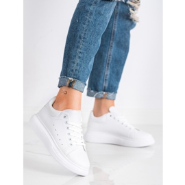 SHELOVET Tênis brancos na plataforma 2