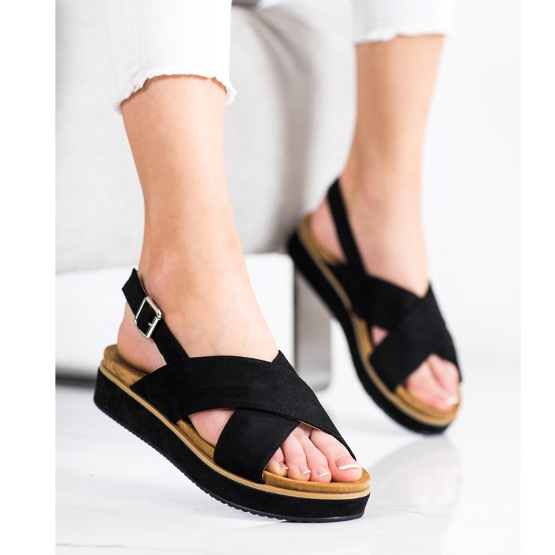 Goodin Sandálias Pretas na Plataforma preto 2