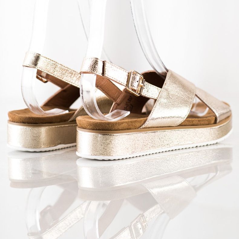 Goodin Sandálias douradas na plataforma dourado 1