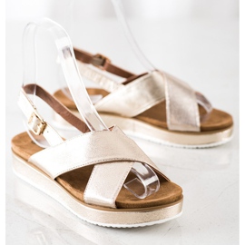 Goodin Sandálias douradas na plataforma dourado 2