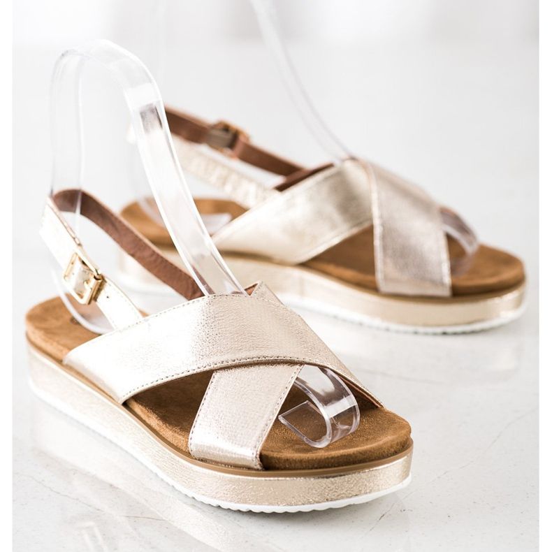 Goodin Sandálias douradas na plataforma dourado 2
