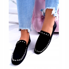 Bailarinas dos Lordes Negros Lu Boo feminino com strass Planta preto prata 2 Bailarinas dos Lordes Negros Lu Boo feminino com strass Planta preto prata 2