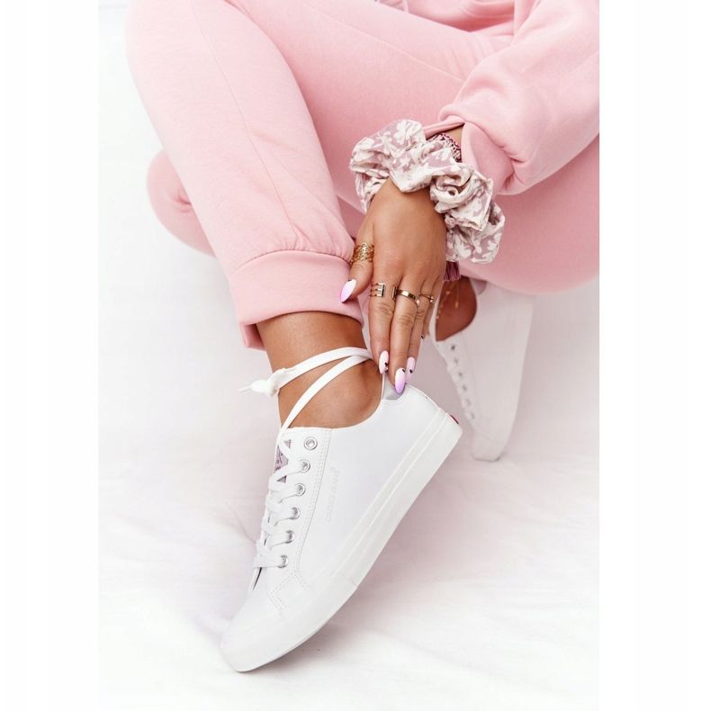 Tênis de couro ecológico feminino Cross Jeans HH2R4001C branco 2