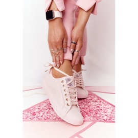 Tênis de couro ecológico feminino Cross Jeans HH2R4004C rosa 2