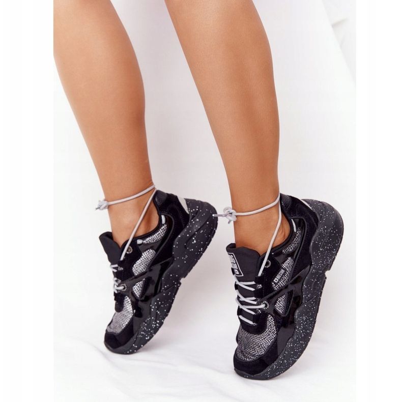 Sapatos esportivos femininos Memory Foam Big Star HH274325 Preto 2