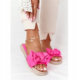 MSMG Chinelos de borracha com laço rosa Andrea bege 1