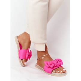 MSMG Chinelos de borracha com laço rosa Andrea bege 2