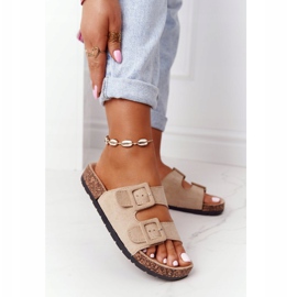 MSMG Chinelos de camurça Jennifer Beige com Sola de Cortiça bege 1