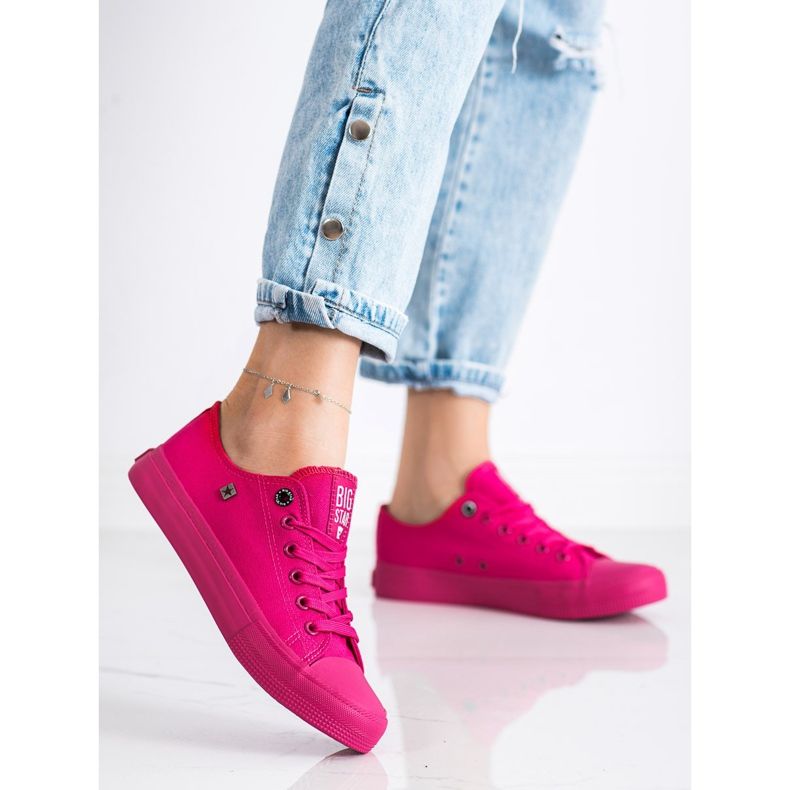 Tênis feminino Big Star AA274013 rosa 1