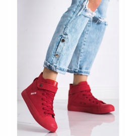 Tênis feminino Big Star FF274580 vermelho 2