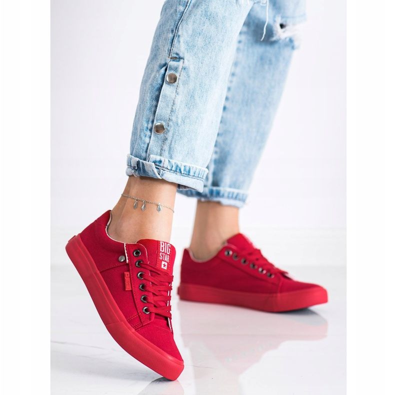 Tênis feminino Big Star AA274514 vermelho 1