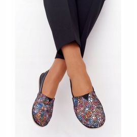 Couro Maciejka Feminino 01930-87 Bailarinas Negras preto multicolorido 2