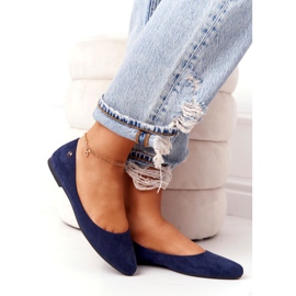 Bailarinas de camurça Sergio Leone BL622 azul marinho 2