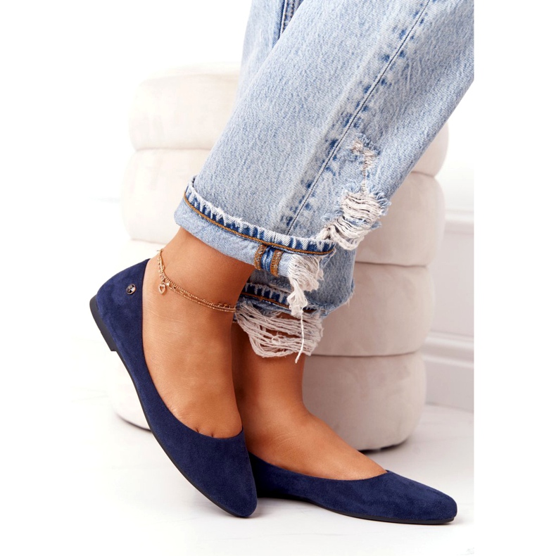 Bailarinas de camurça Sergio Leone BL622 azul marinho azul-marinho 2