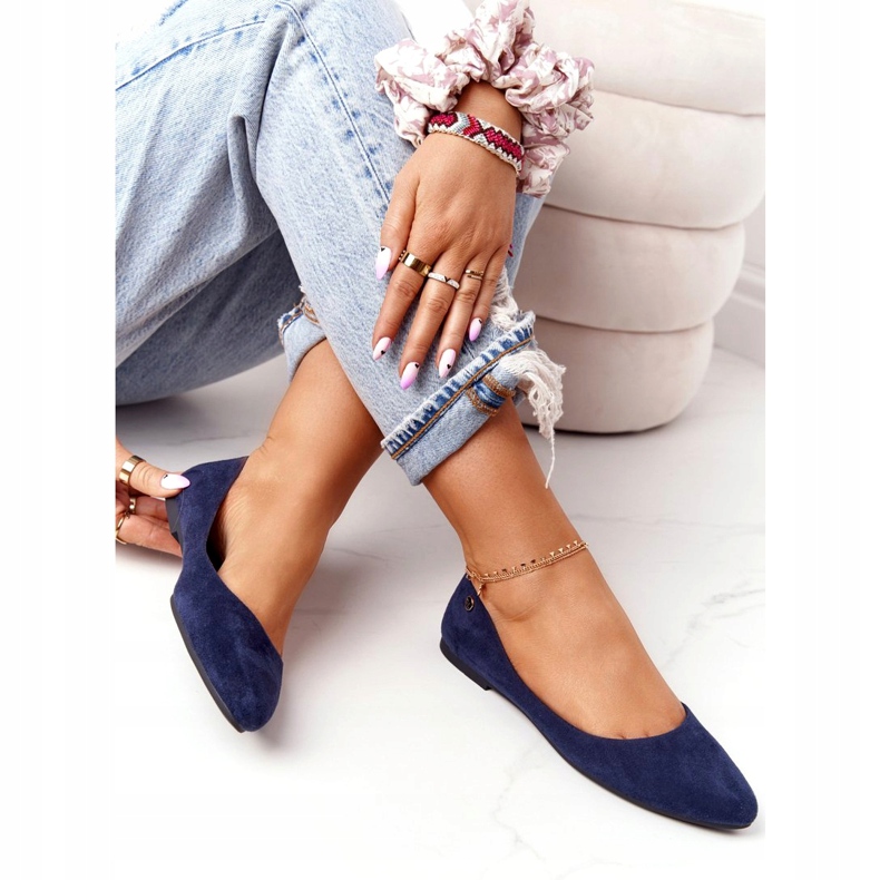 Bailarinas de camurça Sergio Leone BL622 azul marinho azul-marinho 3