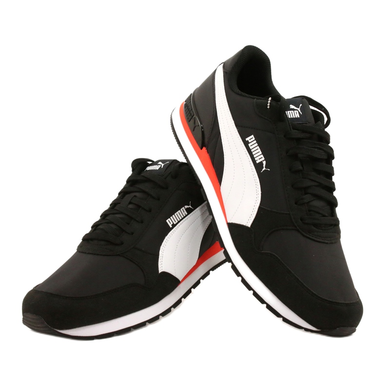 Sapatos Puma St Runner V2 Nl M 365278 33 branco preto laranja 4