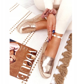 Alpercatas de couro com sola trançada Big Star HH274503 dourado 3