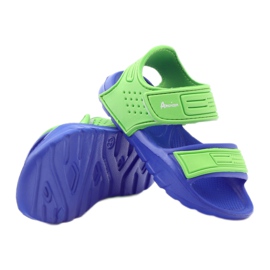 Sandálias aquáticas American Club 0333 azul verde 4