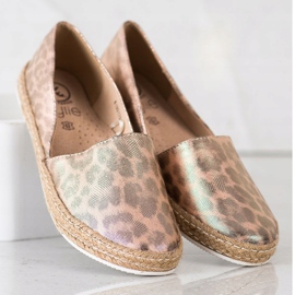 Kylie Alpercatas pintadas bege dourado 2