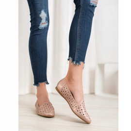 Kylie Senhores Openwork rosa amarelo 1