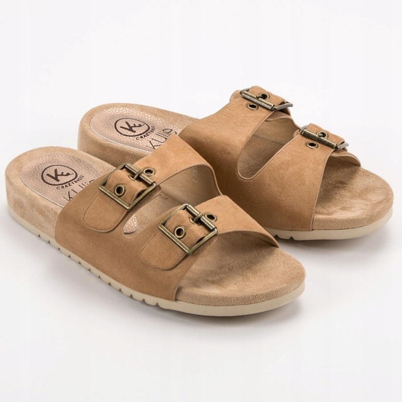 Kylie Chinelos castanhos clássicos 2