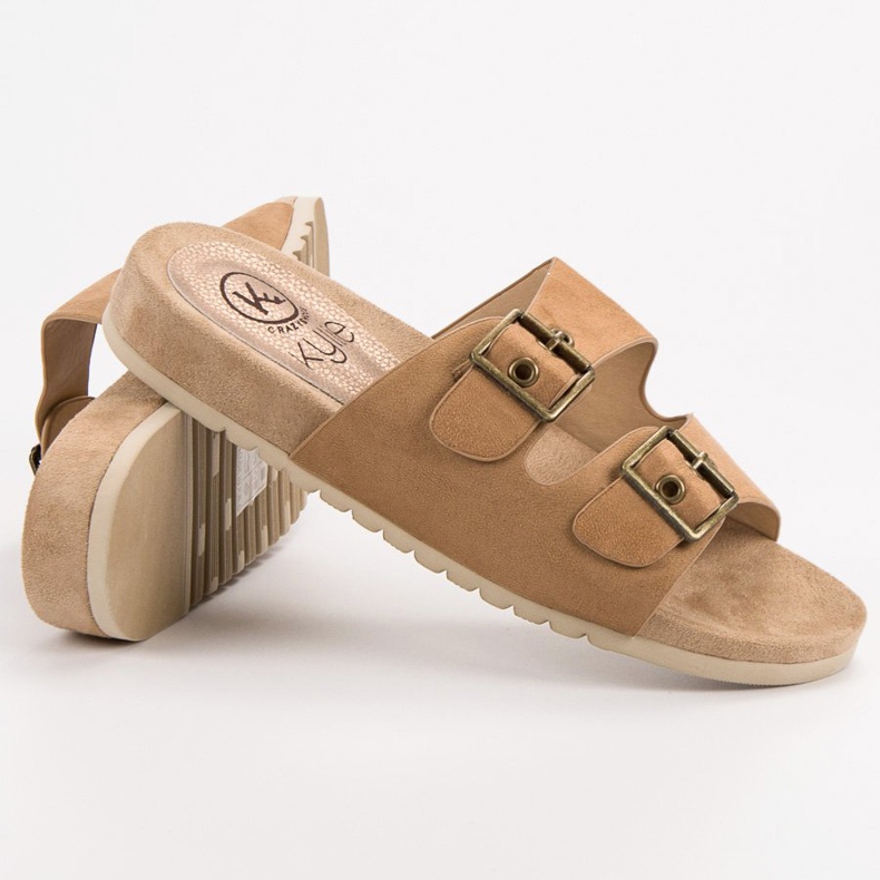 Kylie Chinelos castanhos clássicos 1