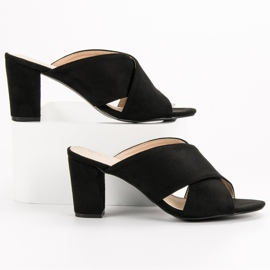 Filippo Chinelos de camurça preta preto 1