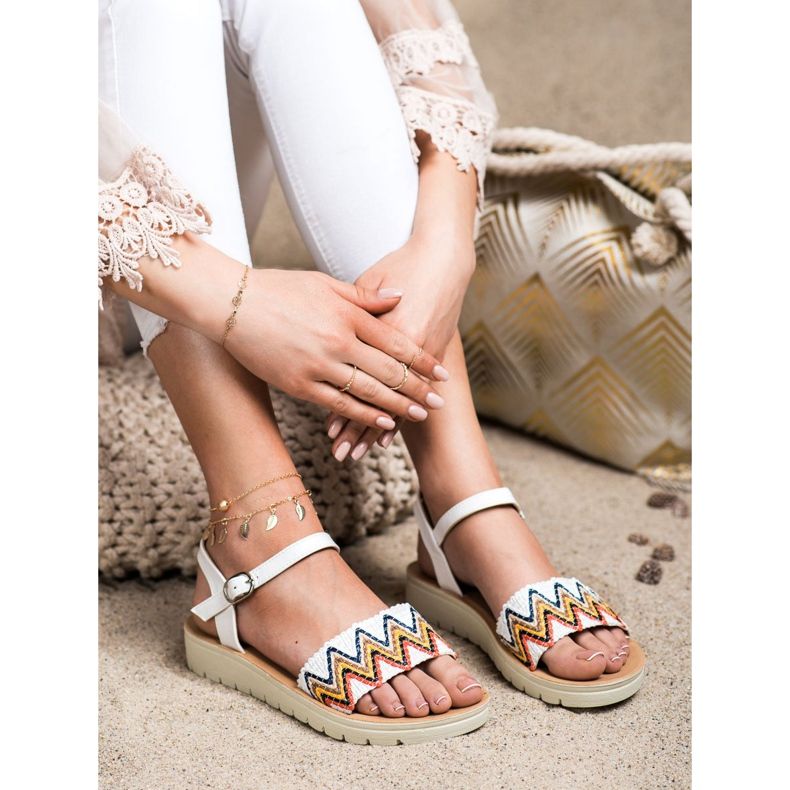 SHELOVET Sandálias casuais branco 1