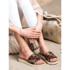 SHELOVET Chinelos com zircônia cúbica multicolorido 2