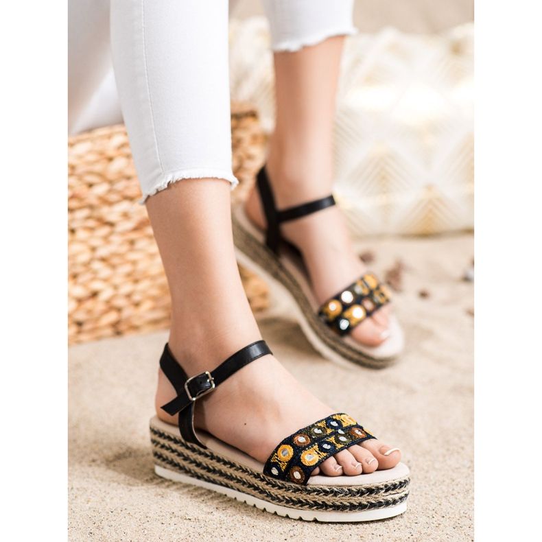 SHELOVET Sandálias na plataforma preto 1