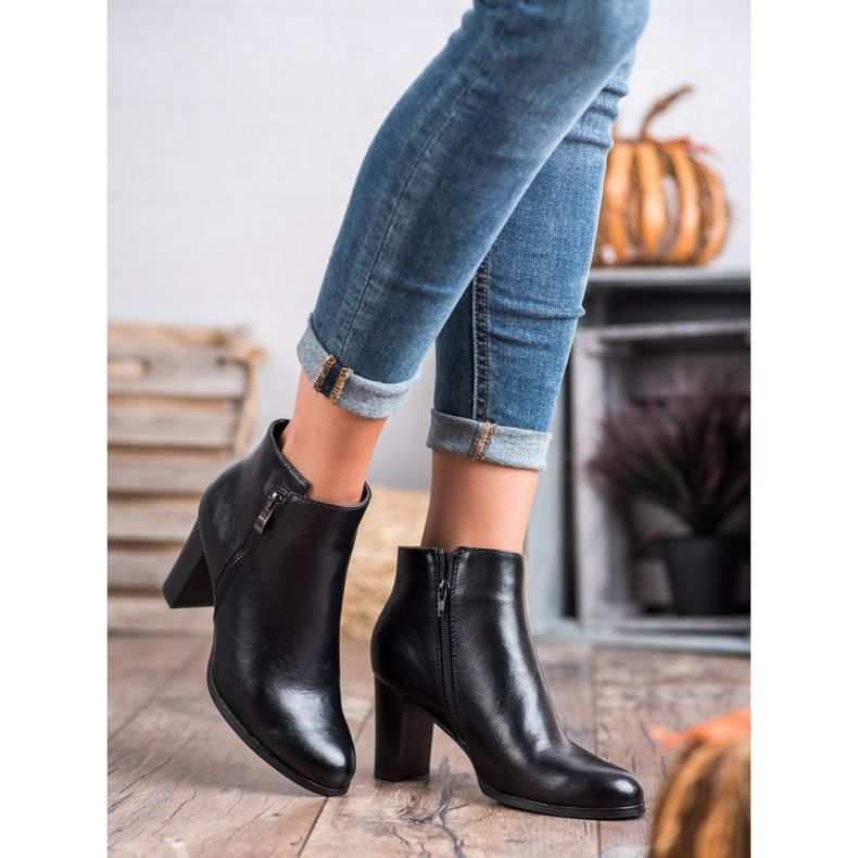 W. Potocki Botas pretas de salto alto preto 1