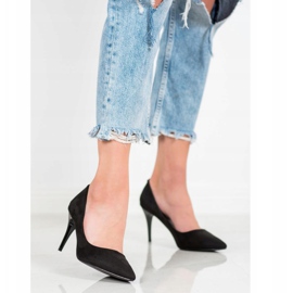 Kylie Salto de camurça clássico preto 2