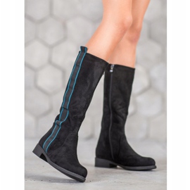 SDS Botas de camurça com cinto preto 1