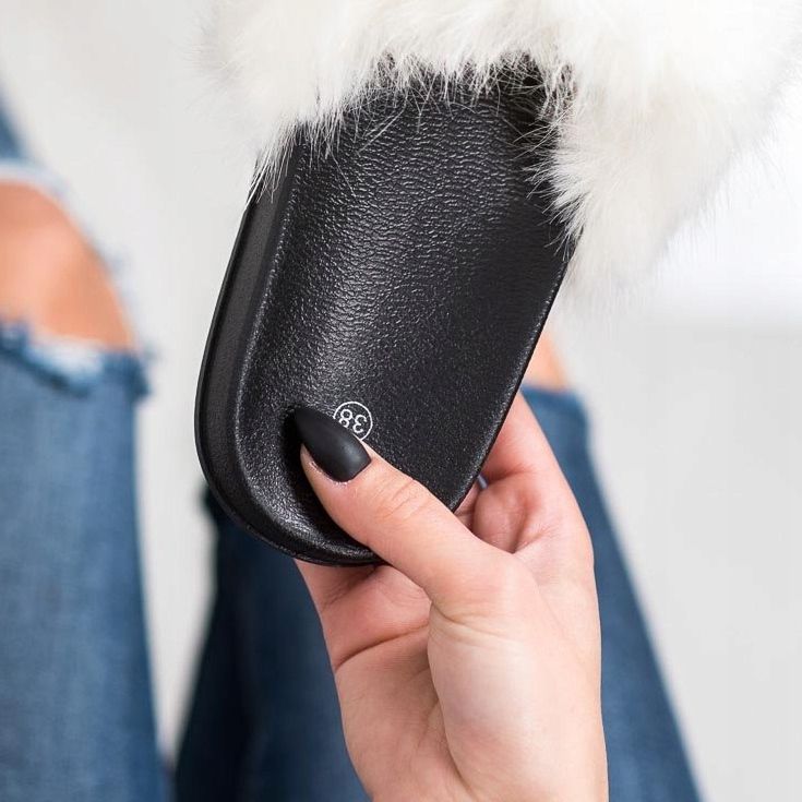 SHELOVET Chinelos de pele confortáveis branco 2