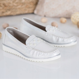 Sergio Leone Mocassins Com Pérolas cinza 1 Sergio Leone Mocassins Com Pérolas cinza 1