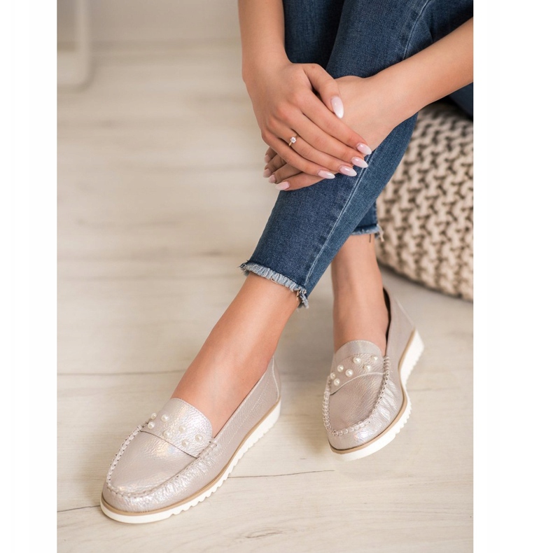 Sergio Leone Mocassins Com Pérolas dourado 1 Sergio Leone Mocassins Com Pérolas dourado 1